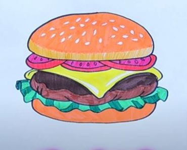 How to Draw a Burger Step by Step Easy