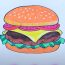 How to Draw a Burger Step by Step Easy