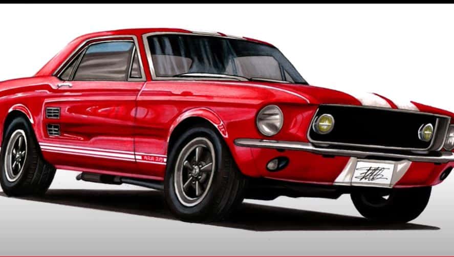 How to Draw a Muscle Car Step by Step Car Drawing for Beginners