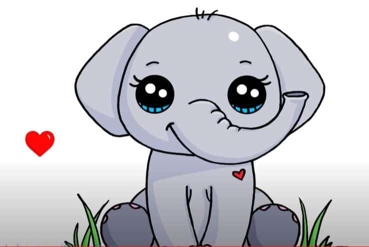 Hand drawing cute elephant and baby Royalty Free Vector-anthinhphatland.vn