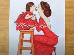 How To Draw Mother And Daughter Love Easy With Pencil