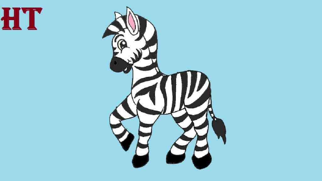 easy zebra cartoon