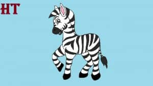 How to draw a Cartoon Zebra
