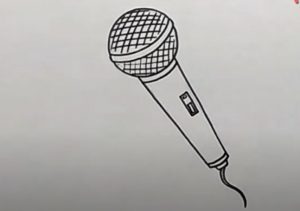 How to draw a Microphone Step by Step - Easy Drawing tutorial