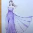 How to draw a girl with beautiful dress Step by Step