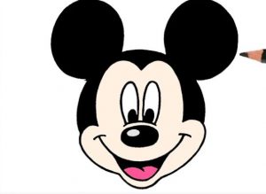 Mickey mouse face Drawing Easy for Beginners