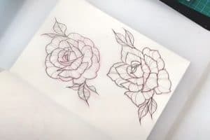 Rose Drawing Tattoo - How to draw a Rose Easy