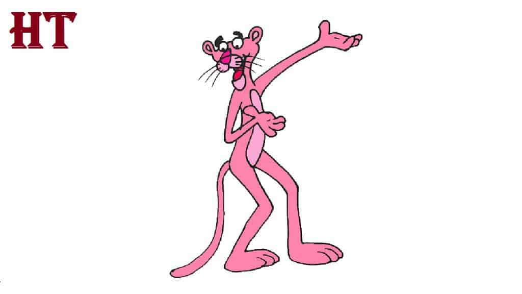 How to draw the Pink Panther Step by Step Easy