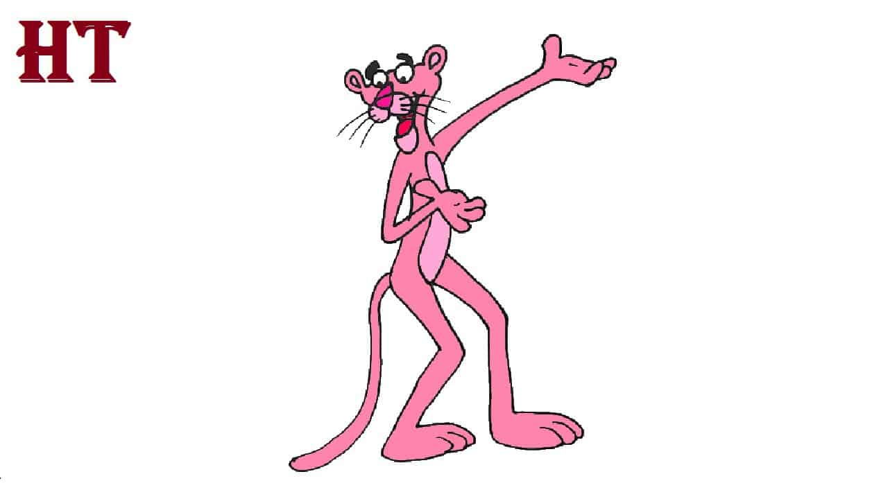 THE PINK PANTHER: Step by Step Guide on how to draw the pink