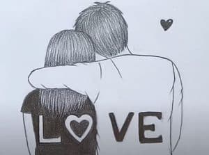 How To Draw Romantic Couple Scenery Step by Step  Easy love drawings,  Romantic paintings, Cute drawings of love