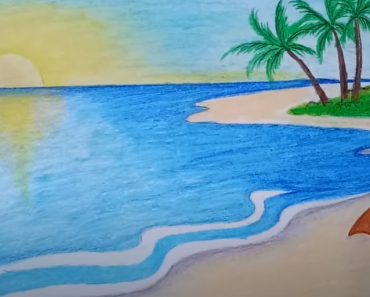 Beach Scenery Drawing Step by Step – How to draw Beach Scenery for Beginners