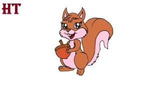 Cute Squirrel Drawing Easy for Beginners
