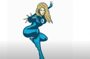 How to Draw Invisible Woman Step by Step