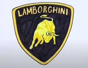 How to Draw Lamborghini Logo Step by Step