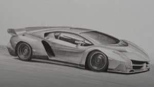 How to Draw a Lamborghini Veneno - Super Car Drawing Tutorial