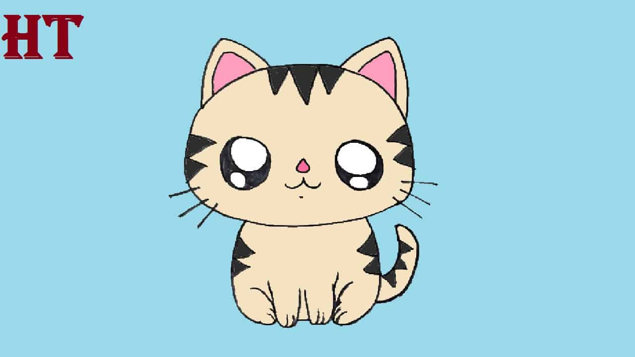 Simple Cat Drawing Step By Step How To Draw A Cartoon Cat Easy