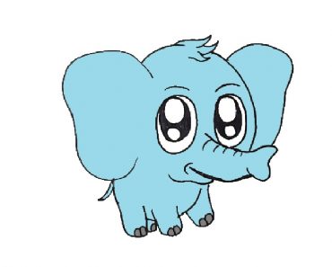 How to draw a Baby Elephant Step by Step Easy