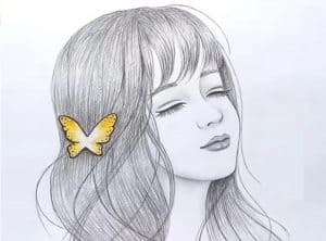 Beautiful girl face sketch drawing - How to draw a Beautiful girl step by step