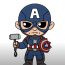 How to Draw Chibi Captain America Step by Step