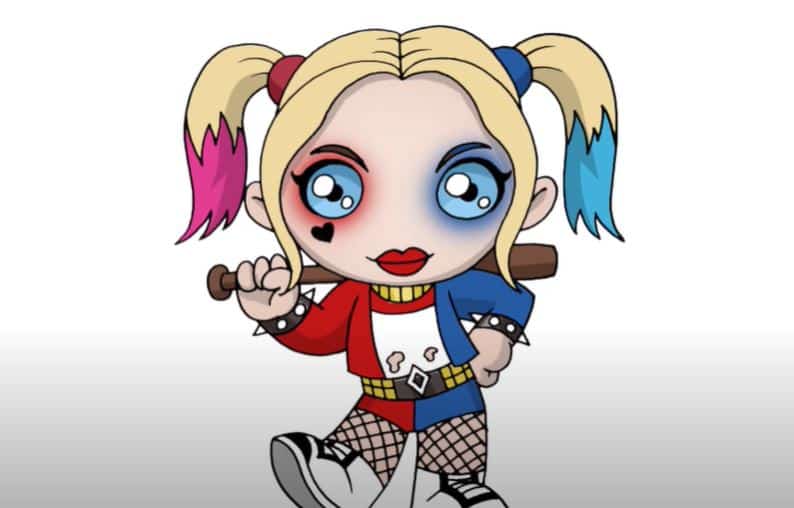 Cartoon Harley Quinn Drawing Easy Miinullekko