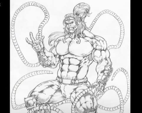 How to Draw Omega Red Step by Step