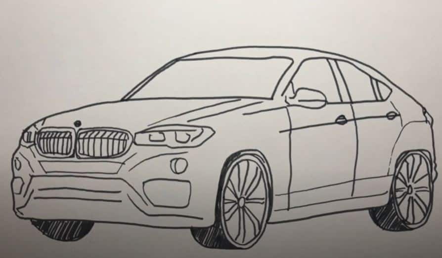 How to Draw a BMW Car - How to Draw Easy