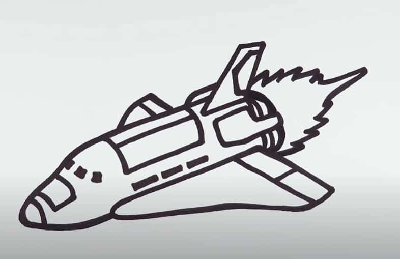 How to draw a Space Shuttle Step by Step