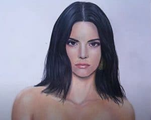 Kendall Jenner Drawing - How to draw Kendall Jenner with Pencil