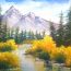 Mountain Lake Painting using oil pastel || Scenery Painting Tutorial