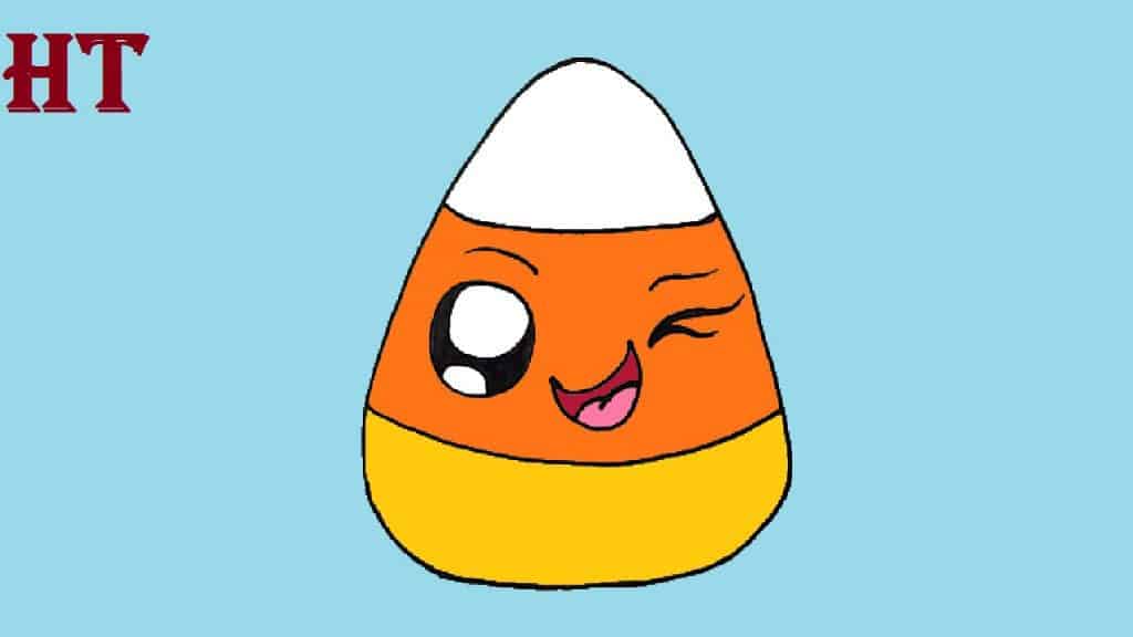 candy corn drawing easy