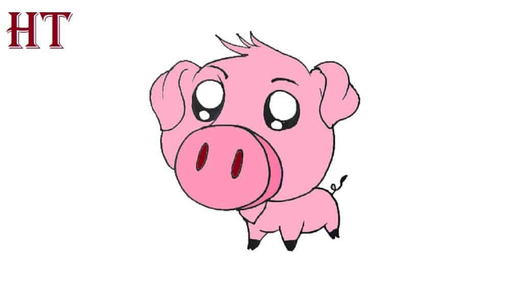 Cute Pig Drawing easy