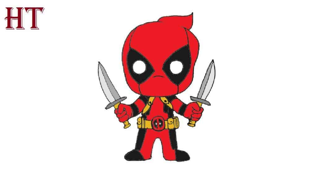 How to draw Chibi Deadpool