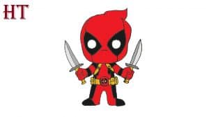 How to draw Chibi Deadpool 