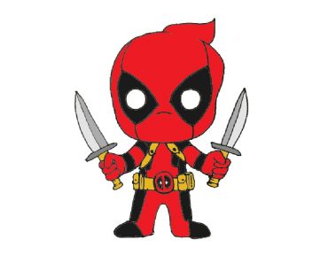 How to draw Chibi Deadpool Step by Step