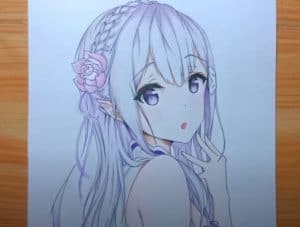 Cute anime girl drawing easy with Pencil - How to draw anime girl face