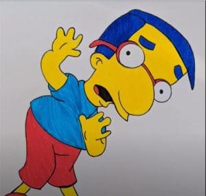 How To Draw Milhouse From The Simpsons