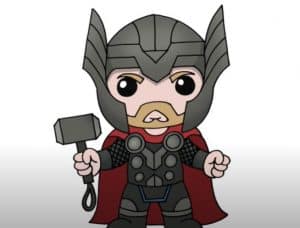 How to Draw Chibi Thor Step by Step