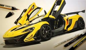 How to Draw a McLaren P1 GTR Step by Step