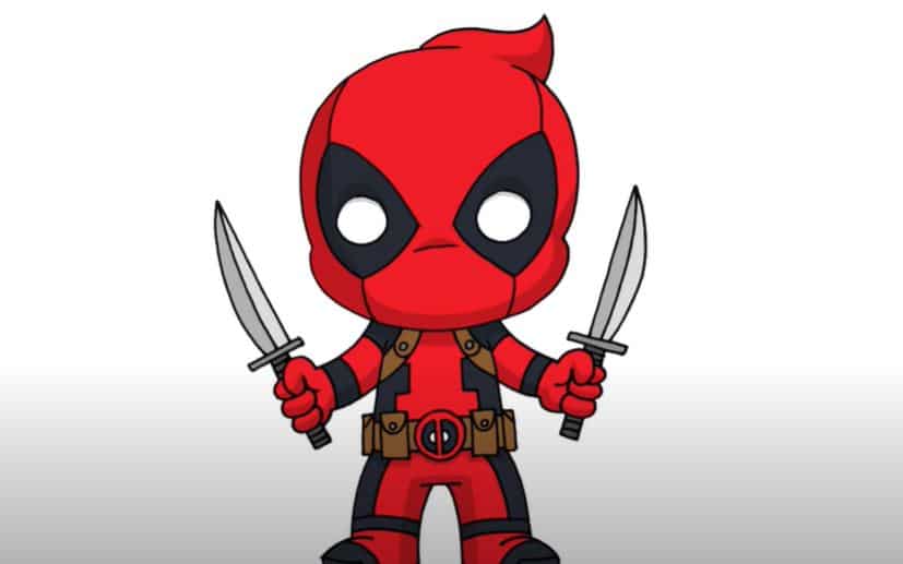how to draw chibi deadpool