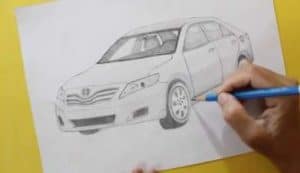 How to draw a toyota car Step by Step