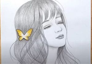 Pencil Sketch of Girl face - How to draw a beautiful Girl Step by Step