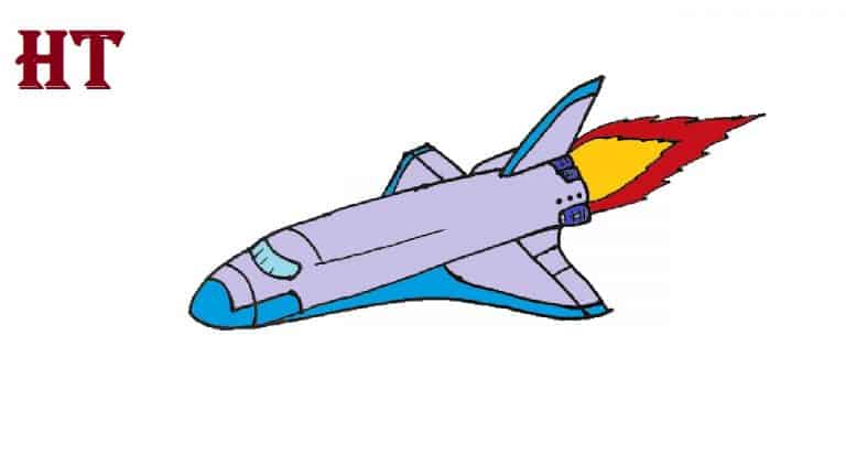 How to draw a Space shuttle Step by Step