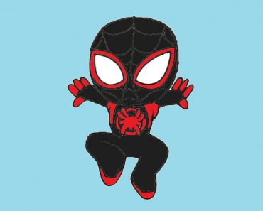 How To Draw Miles Morales Step by Step || Cute Spiderman Drawing