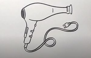 How to Draw a Hair Dryer Step by Step