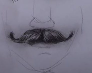 How to Draw a Mustache Step by Step || Pencil Drawing tutorial