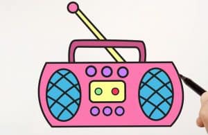 How to Draw a Radio Step by Step