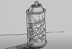 How to Draw a Spray Can Step by Step