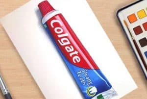 How to Draw a Toothpaste - COLGATE TOOTHPASTE Drawing