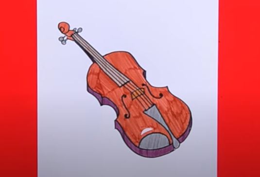 How to Draw a Violin Step by Step