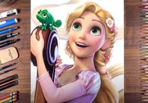 How to draw Rapunzel with Pencil